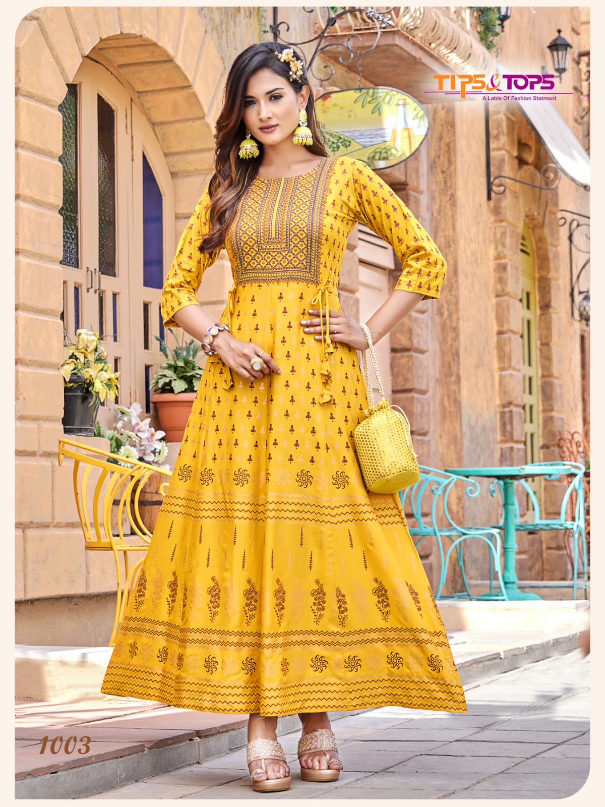 Tips Tops Millie 2 Heavy Long Rayon Printed Festive Wear Kurtis Collection